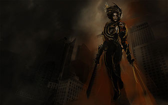 Wallpaper: City on fire